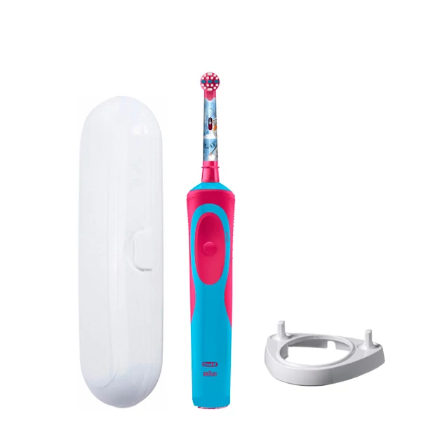 Зубна щітка Oral-B D12.513K Stages «Холодне серце» підставка ріжок + футляр білий ЄС