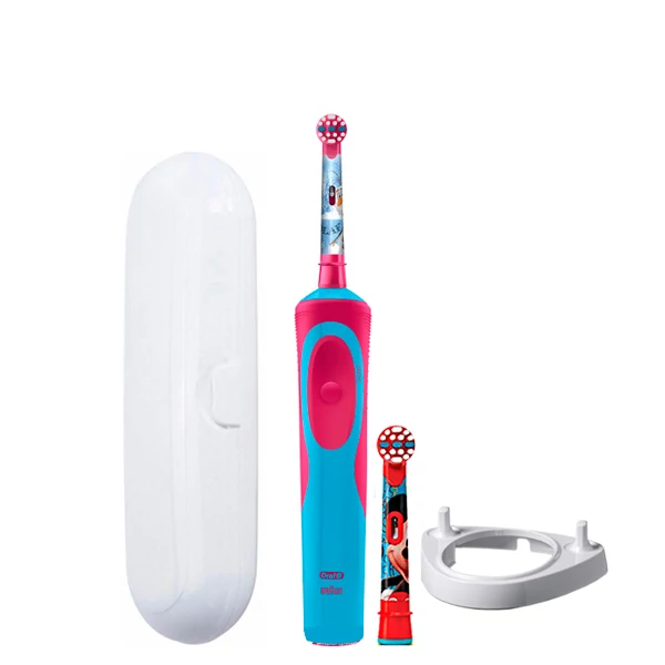 Зубна щітка Oral-B D12.513K Stages «Холодне серце» 2 нас. і підставка ріжок + футляр білий ЄС
