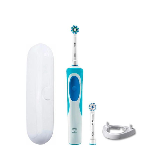 Зубна щітка Oral-B D12.513 Vitality - Cross Action 2 насадки і підставка ріжок + футляр білий ЄС