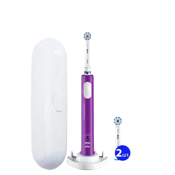 Зубна щітка Oral-B D16 Junior Purple для дітей 6+ (3 нас.) з футляром + ріжок