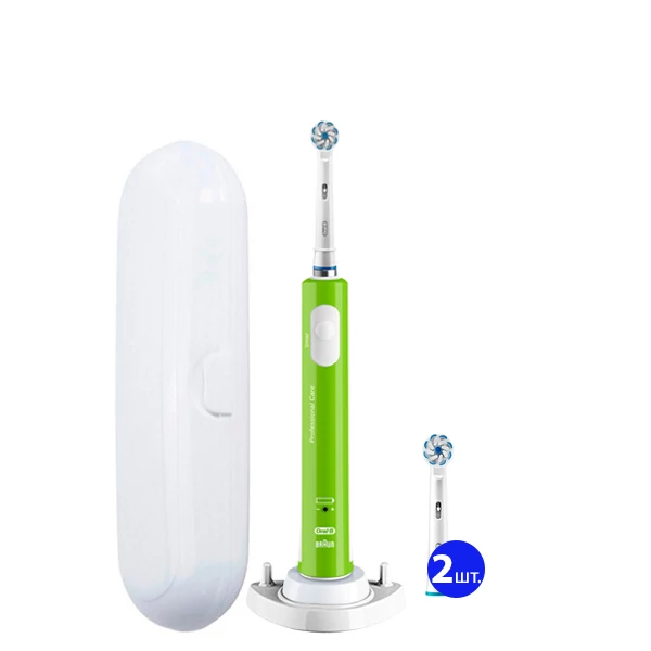 Зубна щітка Oral-B D16.513.1 Junior Green (3 нас.) з футляром + ріжок