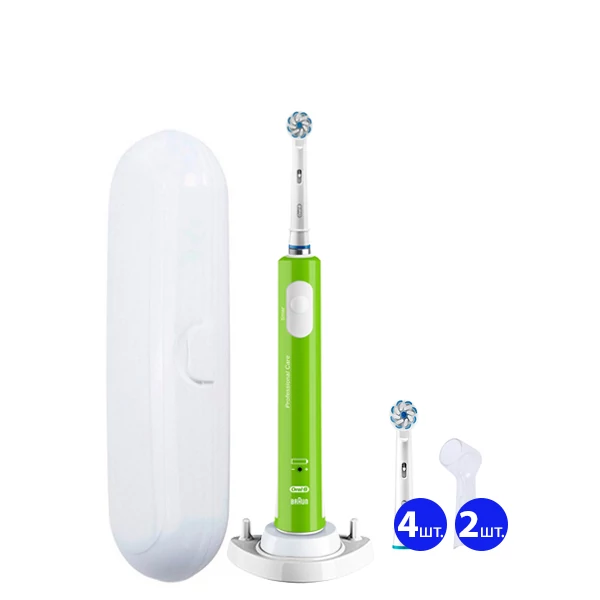 Зубна щітка Oral-B D16.513.1 Junior Green (5 нас.) з футляром + ріжок