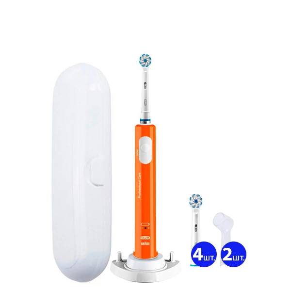Зубна щітка Oral-B D16 Junior Orange (5 нас.) з футляром + ріжок