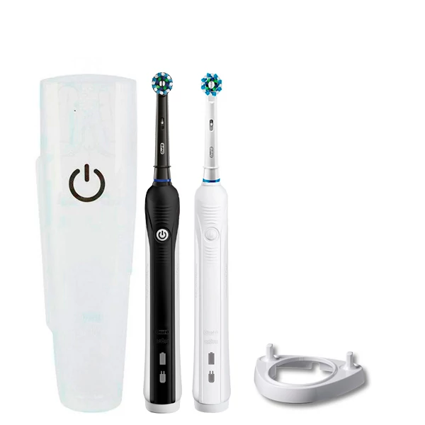 Зубна щітка Oral-B D16 PRO Family Pack 2in1 Black+White з футляром + ріжок