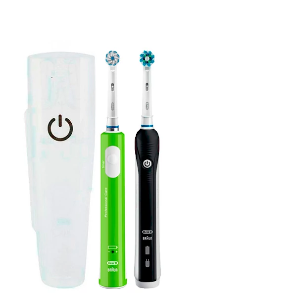 Зубна щітка Oral-B D16 PRO Family Pack 2in1 Black + Junior Green з футляром EC