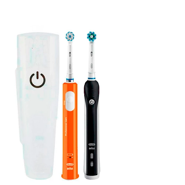 Зубна щітка Oral-B D16 PRO Family Pack 2in1 Black + Junior Orange з футляром ЄС