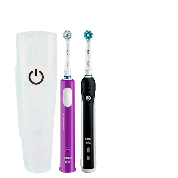 Зубна щітка Oral-B D16 PRO Family Pack 2in1 Black + Junior Purple з футляром ЄС