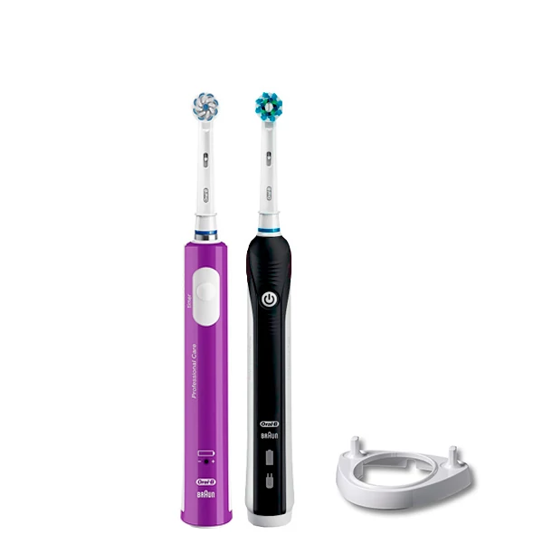 Зубна щітка Oral-B D16 PRO Family Pack 2in1 Black + Junior Purple + ріжок ЄС