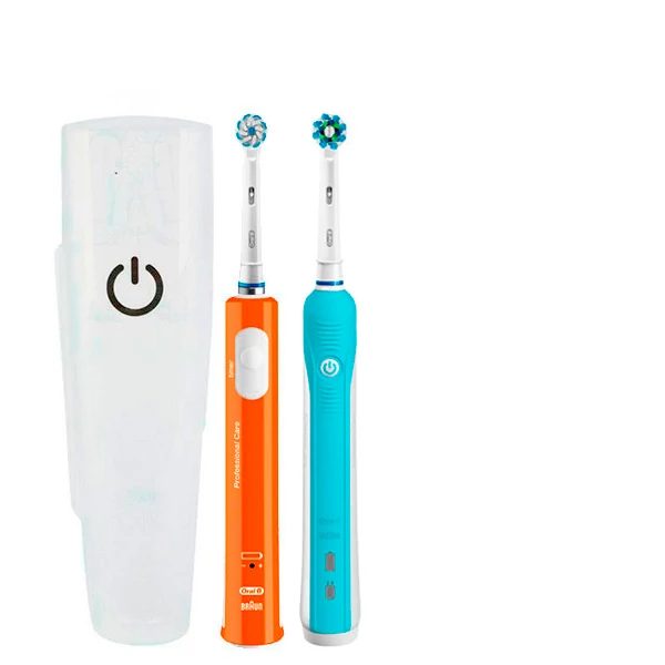 Зубна щітка Oral-B D16 PRO Family Pack 2in1 Blue + Junior Orange з футляром ЄС