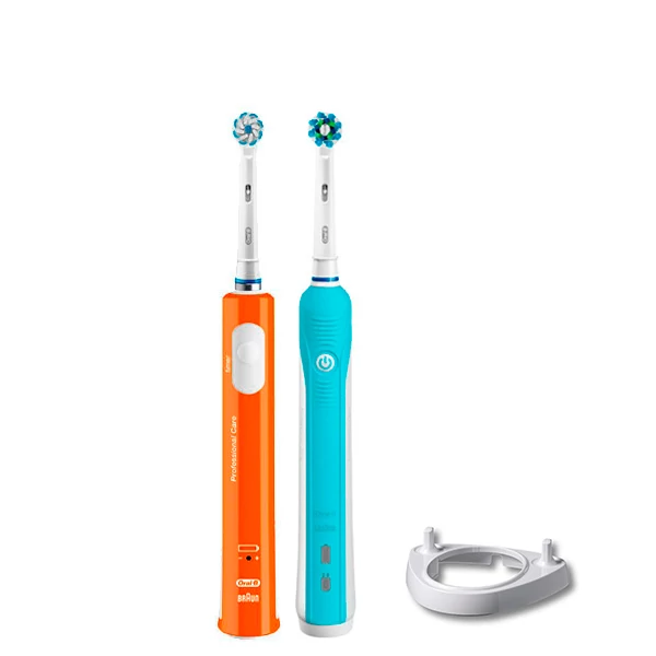 Зубна щітка Oral-B D16 PRO Family Pack 2in1 Blue + Junior Orange + ріжок ЄС