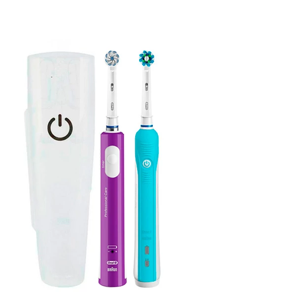 Зубна щітка Oral-B D16 PRO Family Pack 2in1 Blue + Junior Purple з футляром ЄС