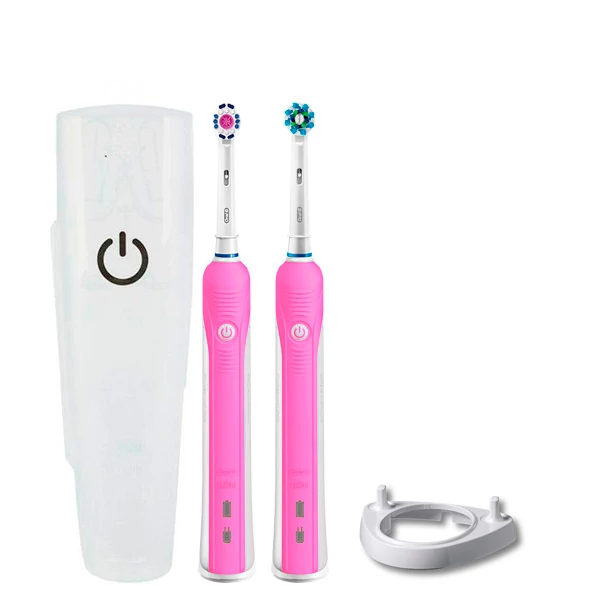 Зубна щітка Oral-B D16 PRO Family Pack 2in1 Pink+Pink з футляром + ріжок ЄС