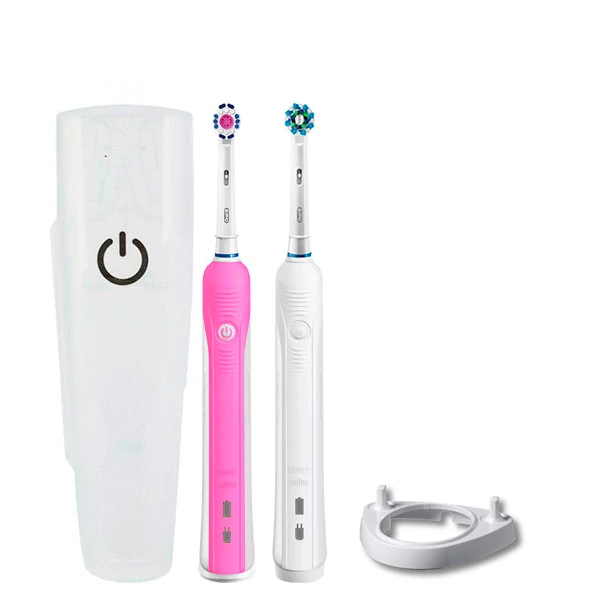 Зубна щітка Oral-B D16 PRO Family Pack 2in1 Pink+White з футляром + ріжок