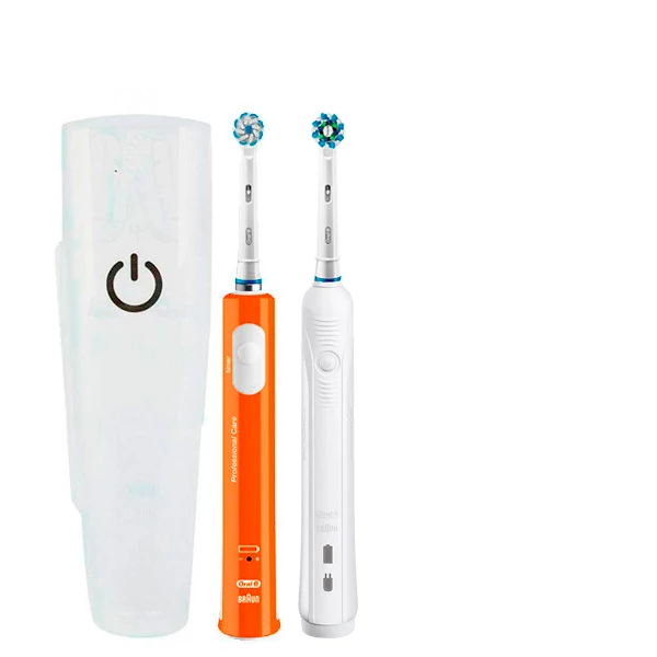 Зубна щітка Oral-B D16 PRO Family Pack 2in1 White + Junior Orange з футляром ЄС
