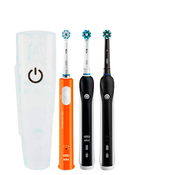 Зубна щітка Oral-B D16 PRO Family Pack 3in1 Black + Black + Junior Orange з футляром ЄС