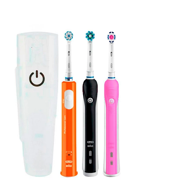 Зубна щітка Oral-B D16 PRO Family Pack 3in1 Black + Pink + Junior Orange з футляром ЄС