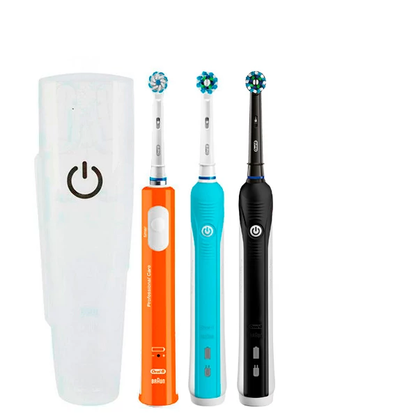 Зубна щітка Oral-B D16 PRO Family Pack 3in1 Blue + Black + Junior Orange з футляром ЄС