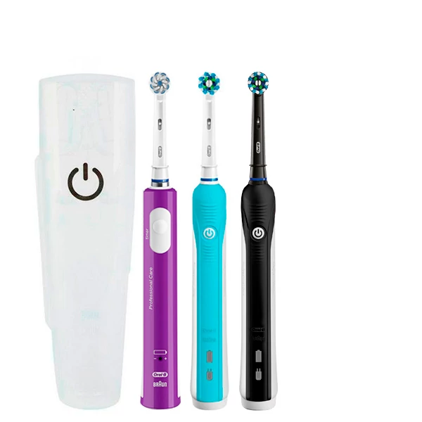 Зубна щітка Oral-B D16 PRO Family Pack 3in1 Blue + Black + Junior Purple з футляром ЄС