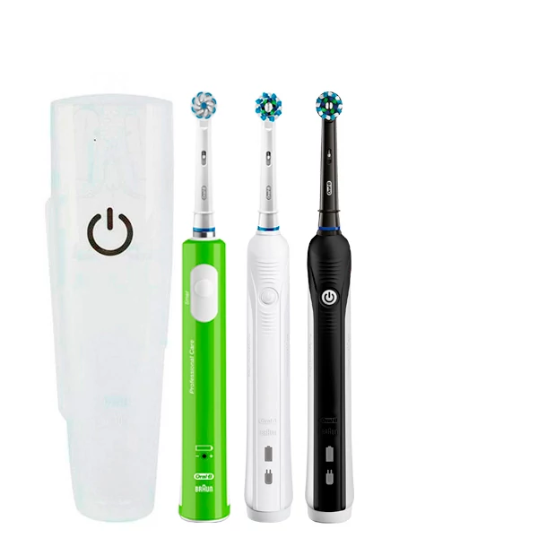 Зубна щітка Oral-B D16 PRO Family Pack 3in1 White + Black + Junior Green з футляром ЄС