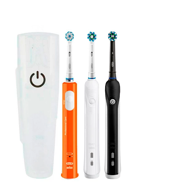 Зубна щітка Oral-B D16 PRO Family Pack 3in1 White + Black + Junior Orange з футляром ЄС
