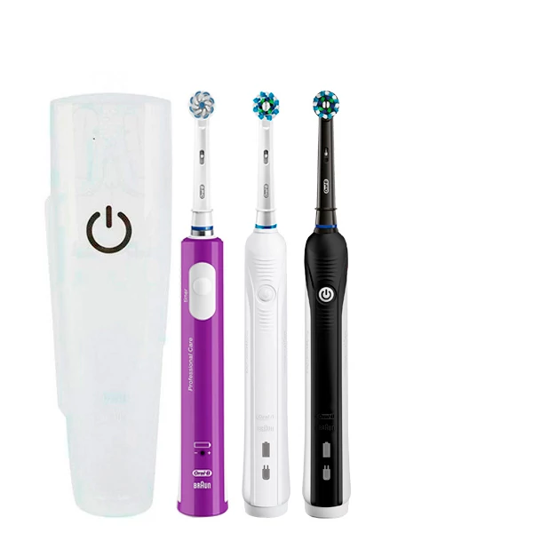 Зубна щітка Oral-B D16 PRO Family Pack 3in1 White + Black + Junior Purple з футляром ЄС