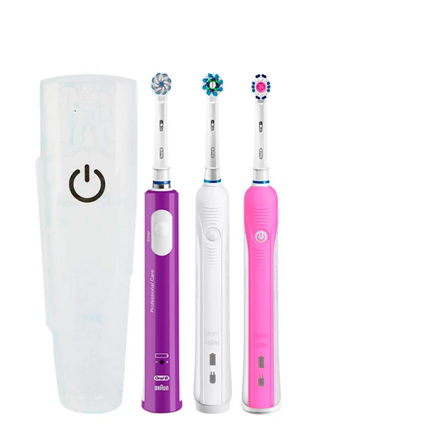 Зубна щітка Oral-B D16 PRO Family Pack 3in1 White + Pink + Junior Purple з футляром ЄС