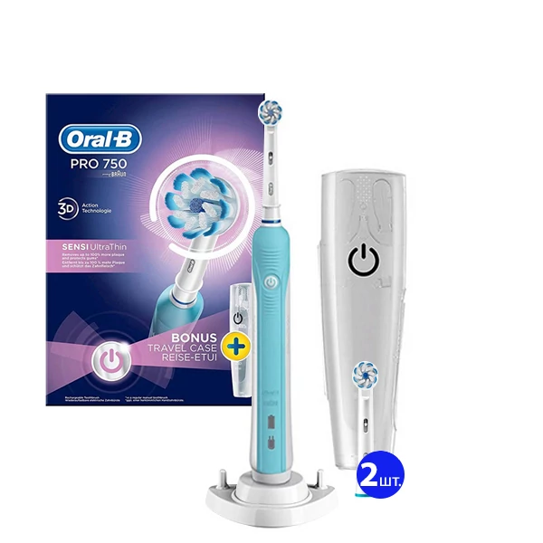 Зубна щітка Oral-B D16 Teenager для дітей (3 нас.) з футляром + ріжок
