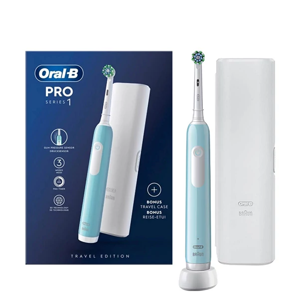 Електрична зубна щітка Oral-B D305 Pro Series 1 Travel Case Caribbean Blue ЄС