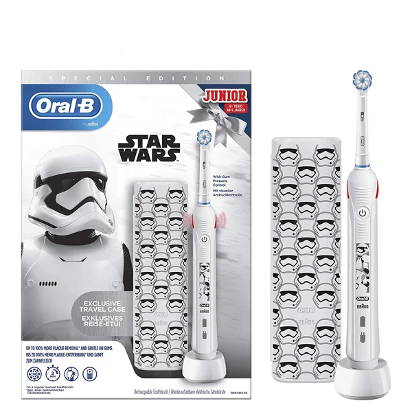 Зубна щітка Oral-B D501.513.2x Junior Star Wars з футляром ЄС