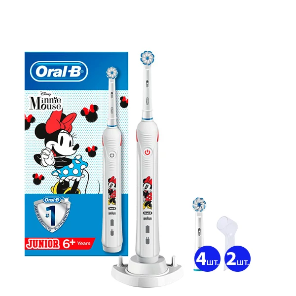 Зубна щітка Oral-B D501 Junior Minnie (5 нас.) + ріжок ЄС
