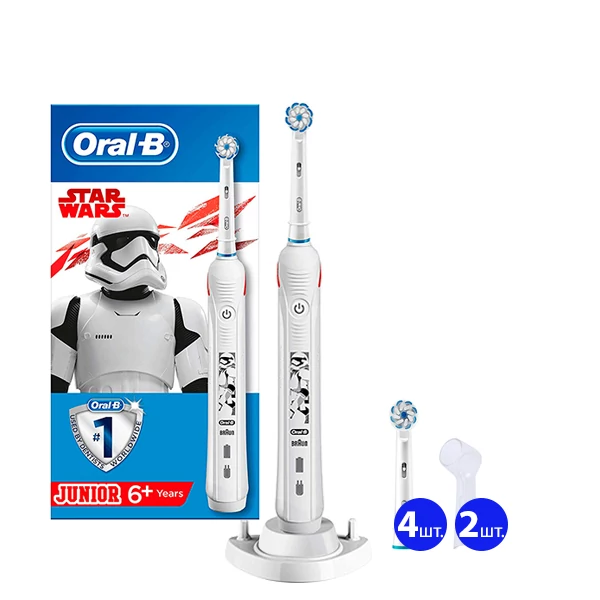 Зубна щітка Oral-B D501 Junior Star Wars (5 нас.) + ріжок ЄС