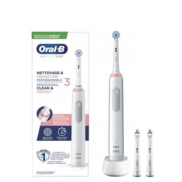 Електрична зубна щітка Oral-B D505.533.3 Pro 3 3000 White Laboratory Protect (3 нас.)