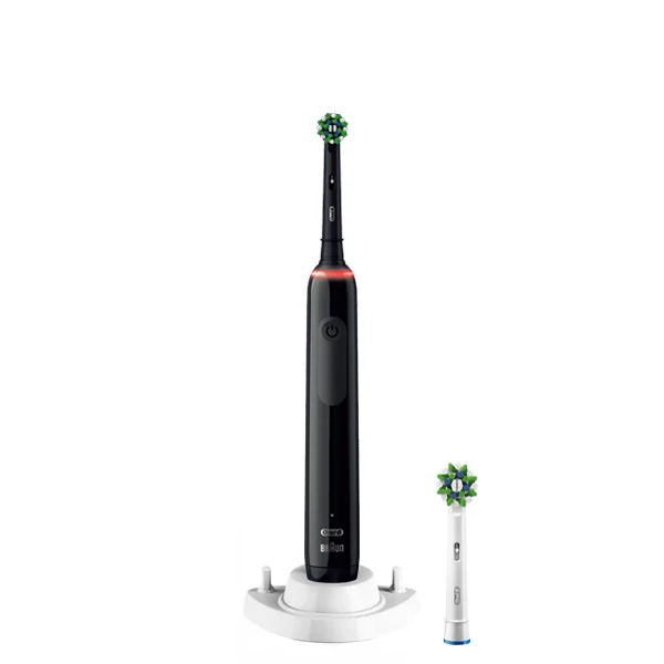 Електрична зубна щітка Oral-B D505 PRO 3 3000 Cross Action Black (2 нас.) + ріжок ЄС