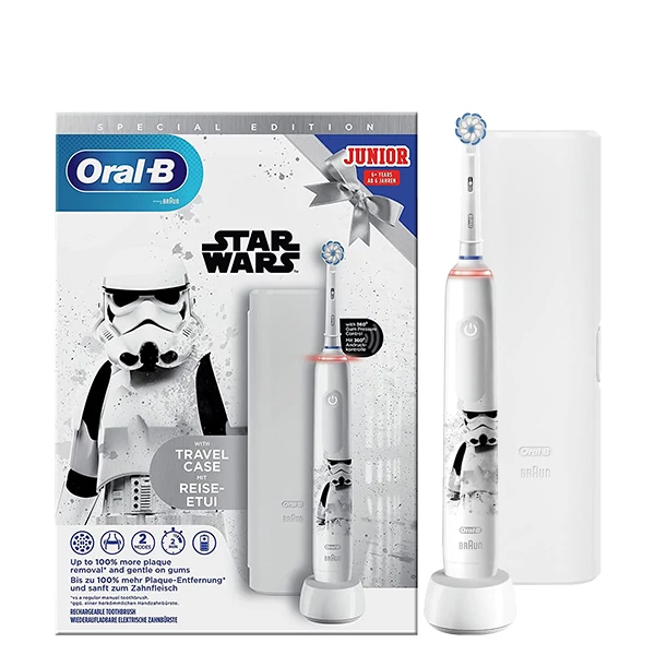 Зубна щітка Oral-B D505.513.2KX PRO 3 3000 Kids Star Wars Special Edition з футляром ЄС