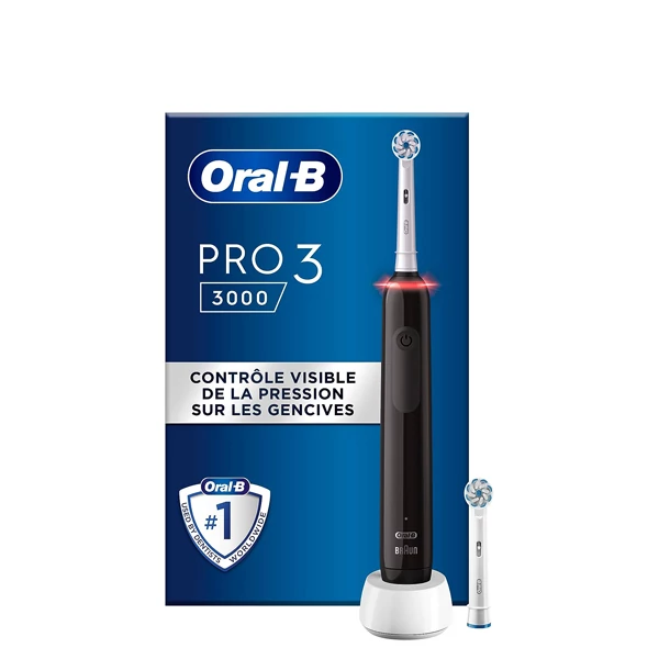 Електрична зубна щітка Oral-B D505 PRO 3 3000 Sensitive Clean Black (2 нас.) ЄС