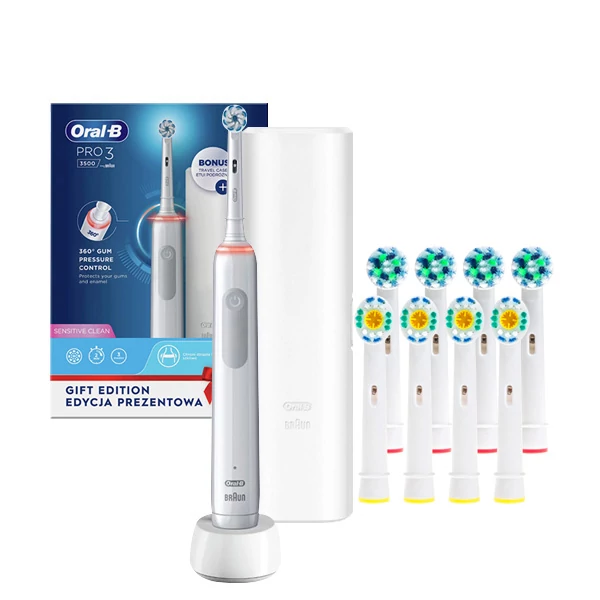 Зубна щітка Oral-B D505 PRO 3 3500 Ultra Thin White з футляром