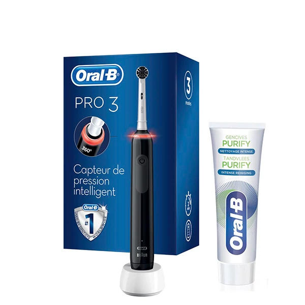 Зубна щітка Oral-B D505 PRO 3 3800 Black + Зубна паста Oral-B ЄС