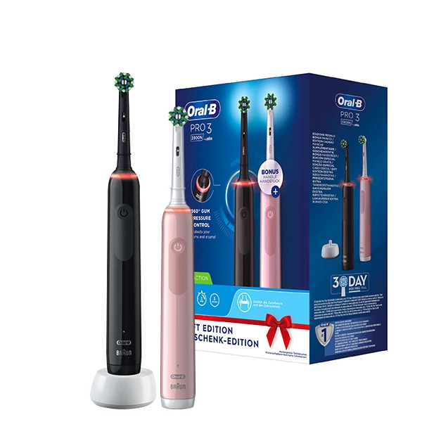 Зубна щітка Oral-B D505 PRO 3 3900N Black + Pink Сімейний набір