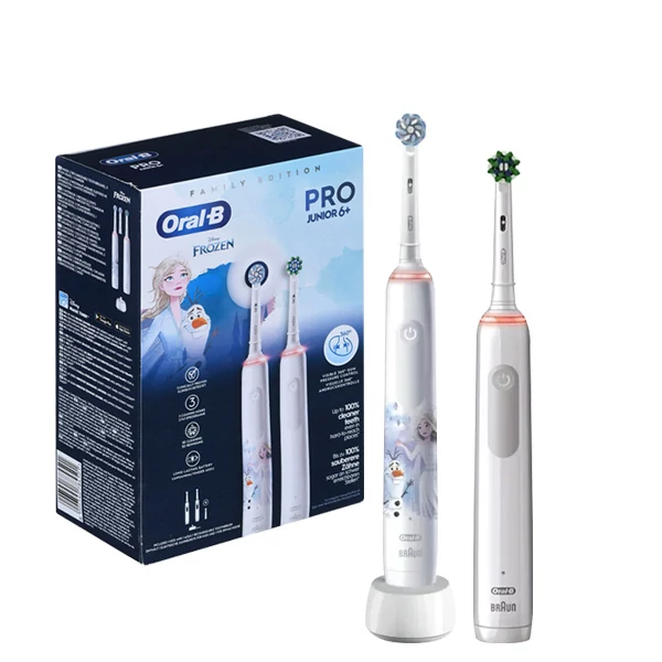 Електричні зубні щітки Oral-B D505 Pro 3 3000 White + Junior Frozen 6+ ЄС