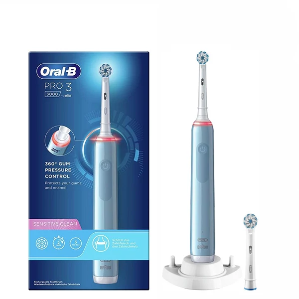 Зубна щітка Oral-B D505.513.3 PRO 3 3000 Sensitive Clean Blue (2 нас.) ЄС