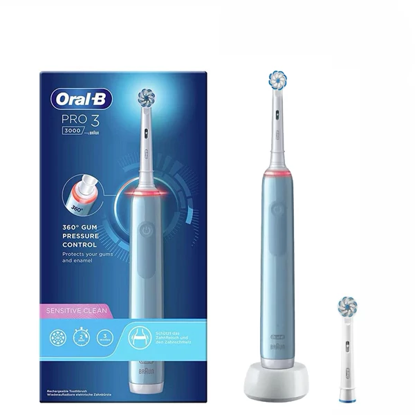 Зубна щітка Oral-B D505.513.3 PRO 3 3000 Sensitive Clean Blue (2 нас.) ЄС