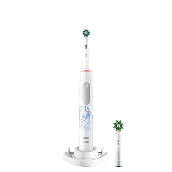 Електрична зубна щітка Oral-B D505 PRO 3 3000 Cross Action Olympic Edition White (2 нас.) + ріжок ЄС