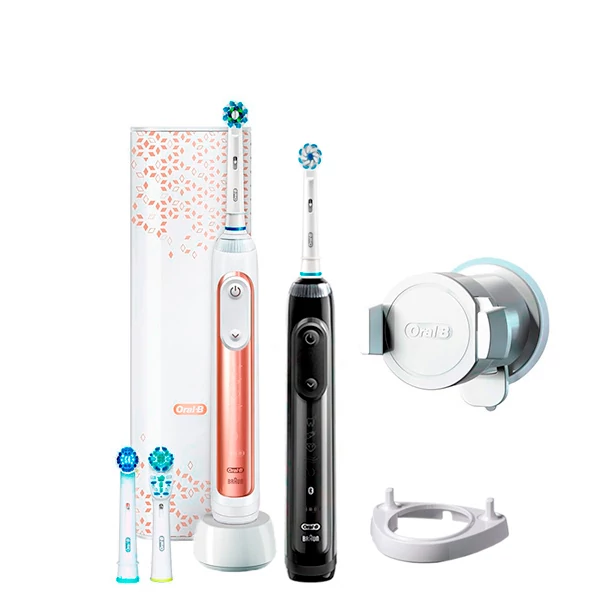 Зубна щітка Oral-B D701.545.6HX Genius 10000 Gold Rose + Black Сімейний набір ЄС