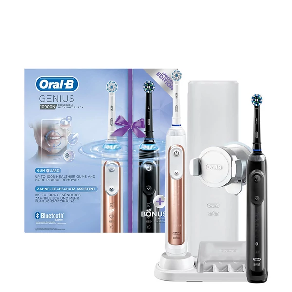 Зубна щітка Oral-B D701 Genius 10900N Duo Rose Gold + Black ЄС