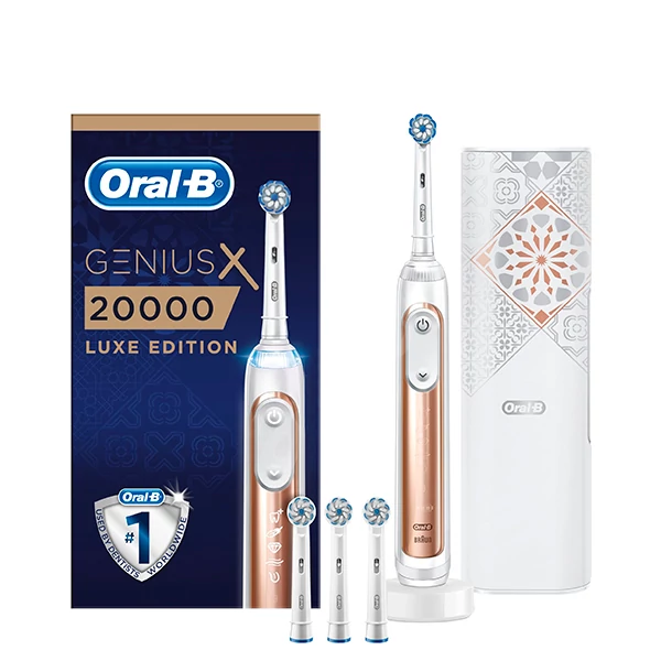 Зубна щітка Oral-B D706 Genius X 20000N Rose Gold Luxe Edition зі штучним інтелектом