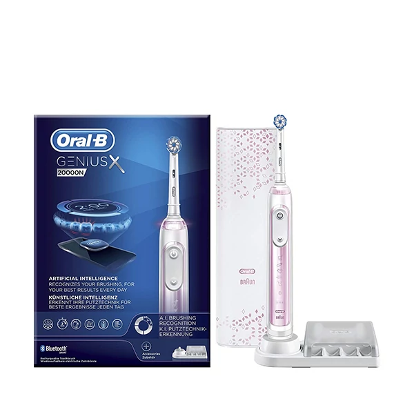 Зубна щітка Oral-B D706 Genius X 20000N Rose Poudre зі штучним інтелектом