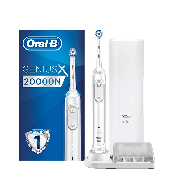 Зубна щітка Oral-B D706 Genius X 20000N FUJI White зі штучним інтелектом ЄС