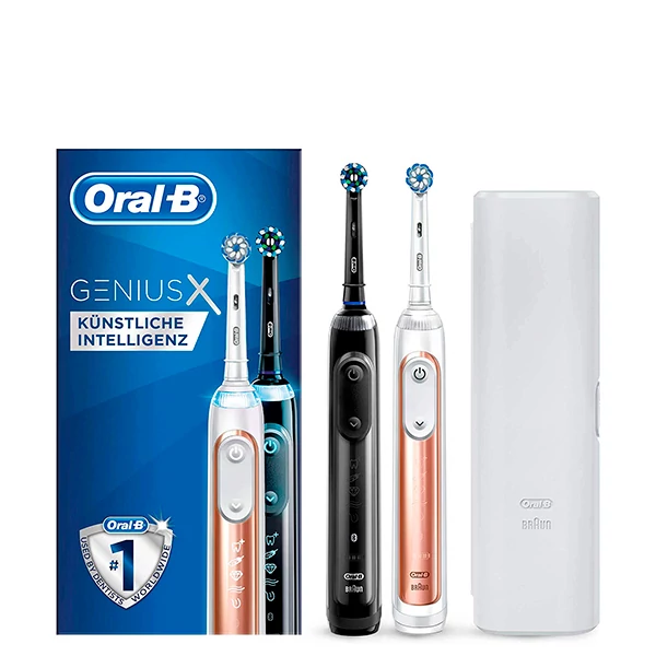 Зубна щітка Oral-B D706 Genius X 20900 Rose Gold + Black зі штучним інтелектом ЄС
