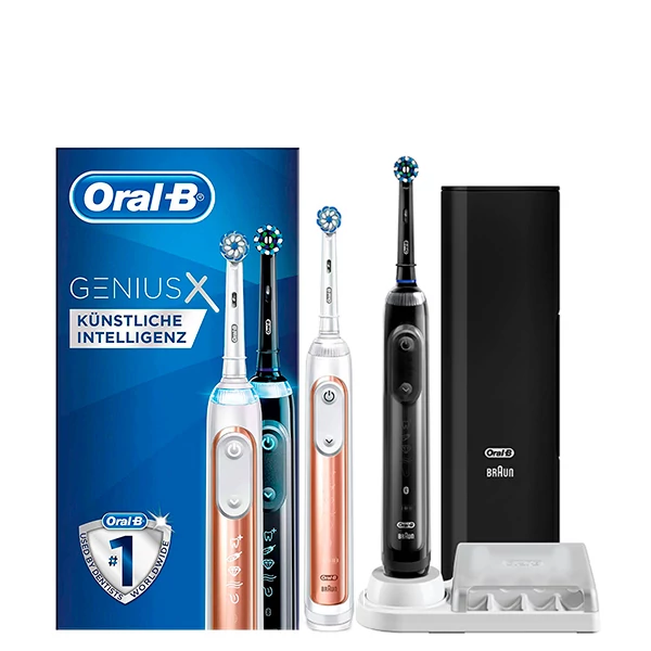 Зубна щітка Oral-B D706 Genius X 20900 Rose Gold + Black Pro зі штучним інтелектом ЄС
