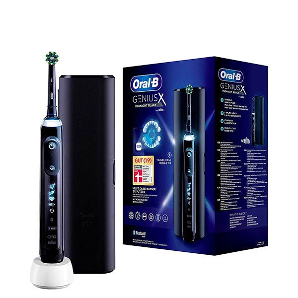 Зубна щітка Oral-B D706.513.6X Genius X 20000 Black Bluetooth з футляром ЄС